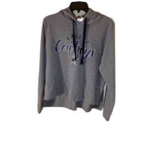 Dallas Cowboys Hoodie Shimmery Gray Woman's Small Dallas Cowboys Authentic Brand